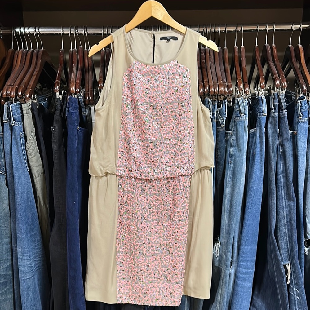 Tibi sequin silk dress